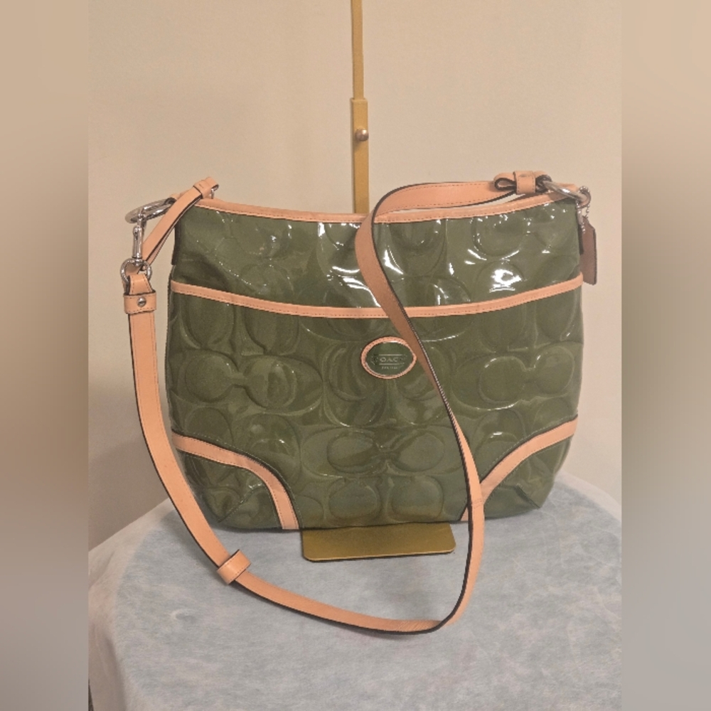 Coach Green Patent Leather, Has Adjustable Strap